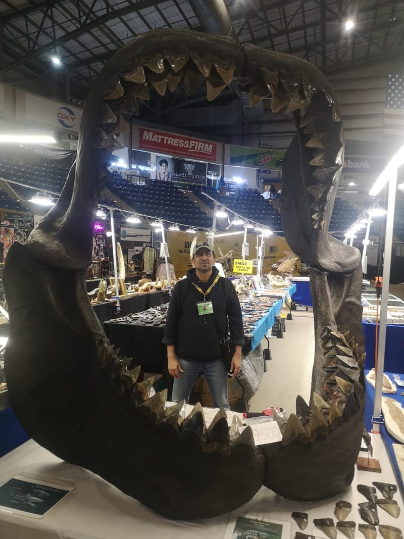 MJ Awan at a US gem and fossil trade show